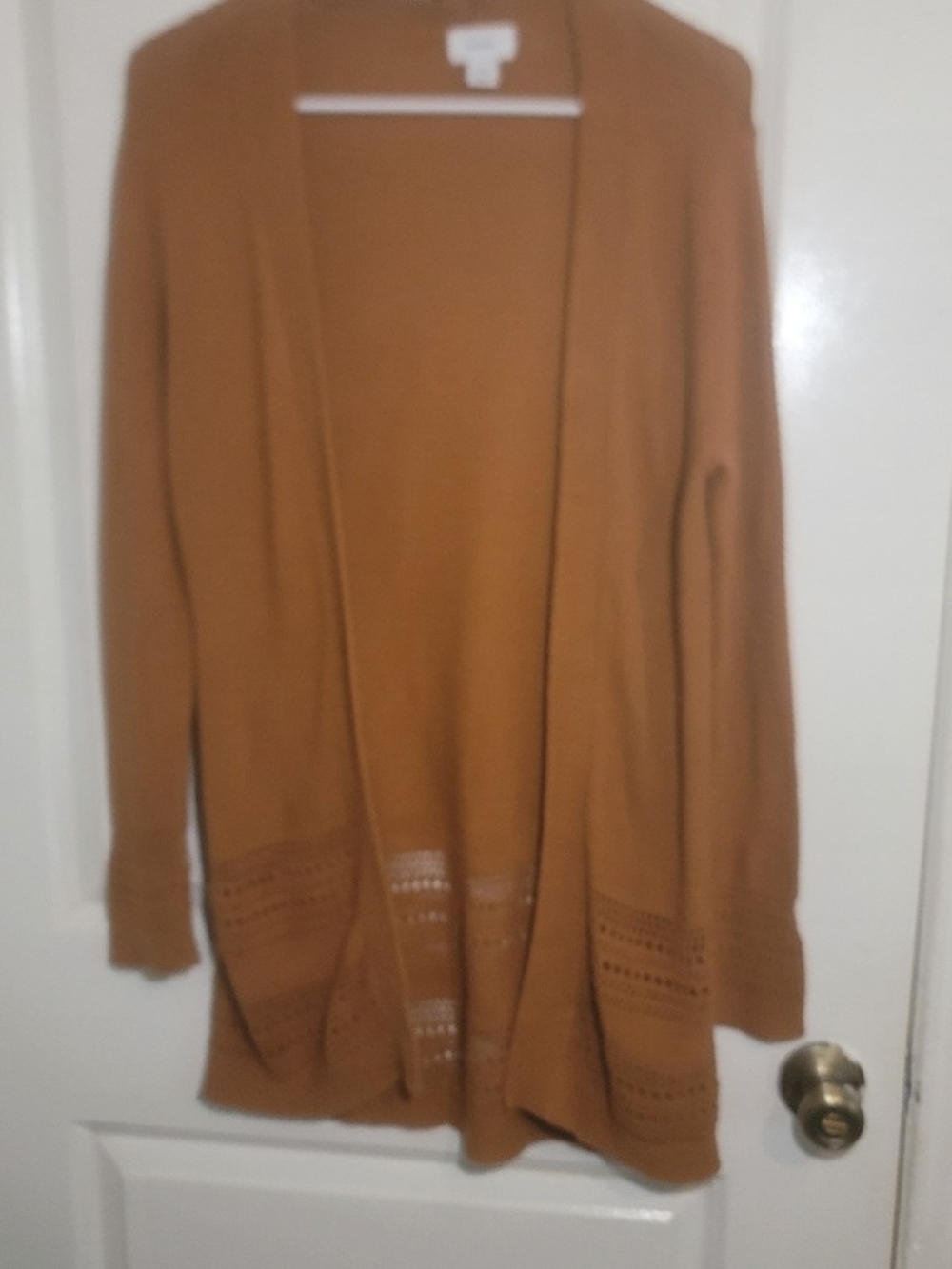 Women's Open-Front Knit Cardigan Sweater - Camel